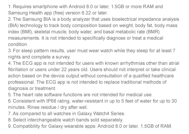 Samsung Watch5accessories, SamsungCare+, Samsung Watch5 legal - mobile