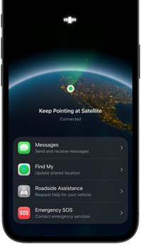 Messages via satellite feature in use